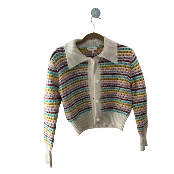 Böhme Womens Multicolor Striped Button-Up Cardigan Sweater Size S - Picture 10 of 10